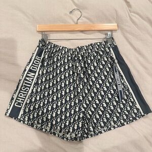 Dior Blue Technical Taffeta Jacquard Shorts